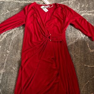 Tommy Bahama Vibrant Red Long Sleeve Dress